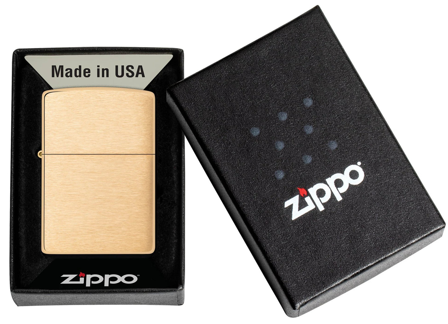 Zippo Classic Brushed Brass Windproof Lighter by Zippo