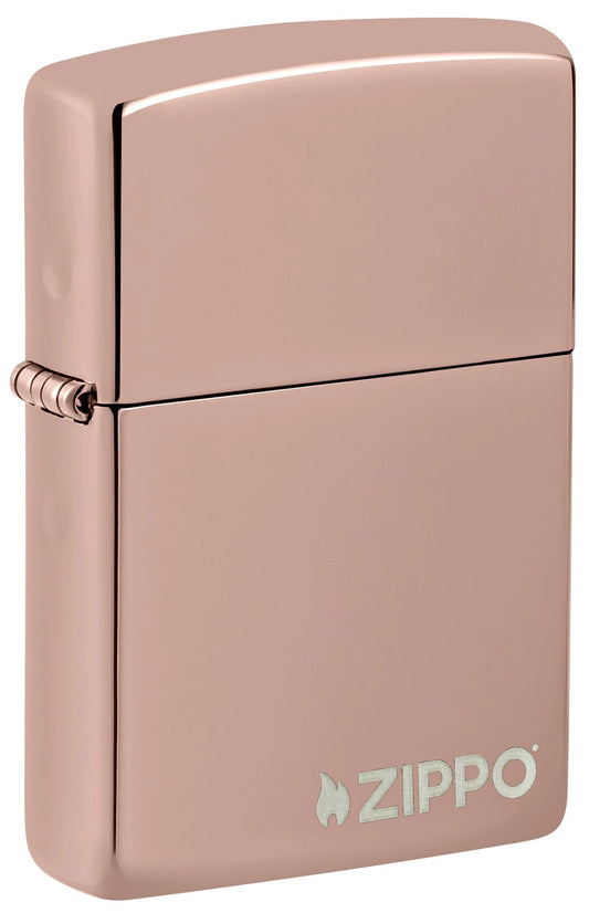 Classic High Polish Rose Gold Zippo Lighter by Zippo