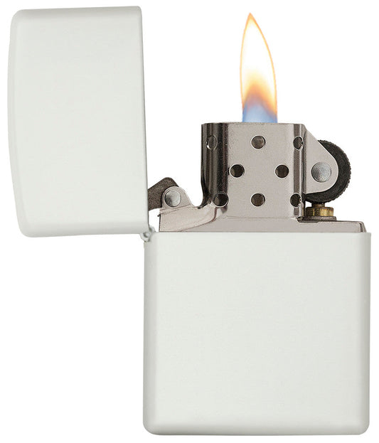 Zippo Classic White Matte Windproof Lighter – Customizable