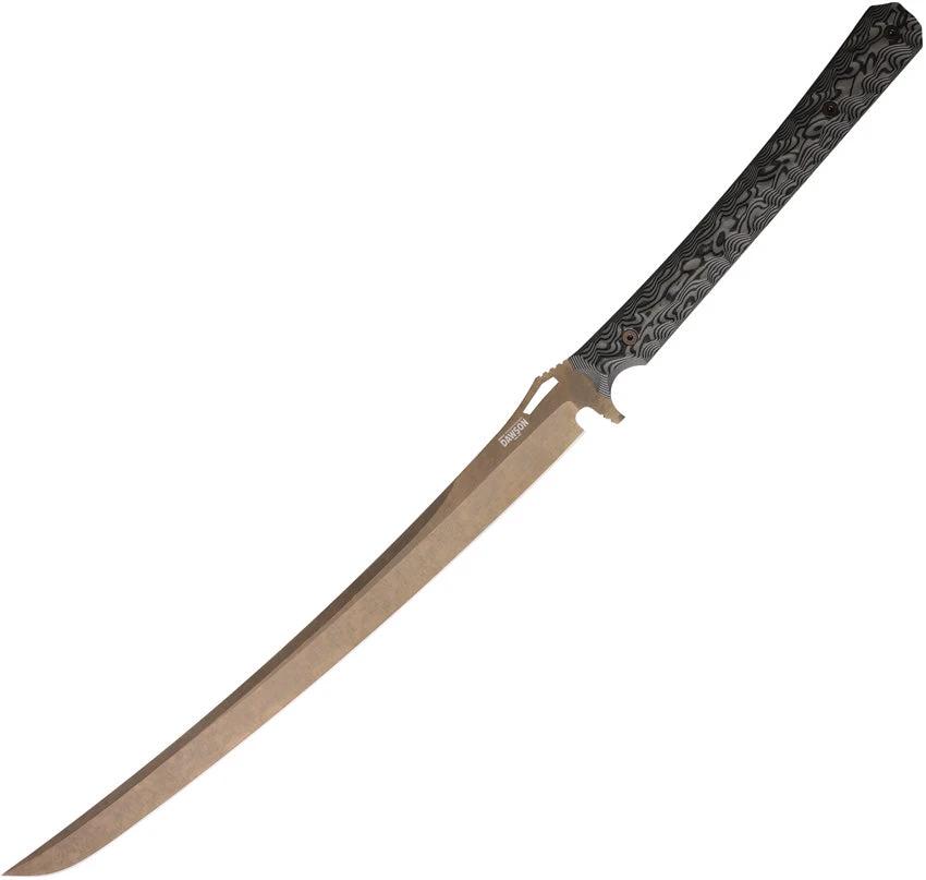 Dawson Knives Many Waters Sword Black 16" GRAY BLACK G10 by Dawson Knives