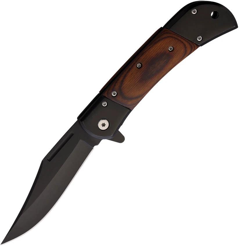 ElitEdge A/O Linerlock Black/Wood 10-009BW by ElitEdge