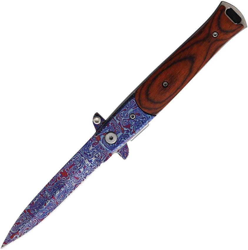 ElitEdge Damascus Etched Linerlock A/O 10-428CDMWD by ElitEdge
