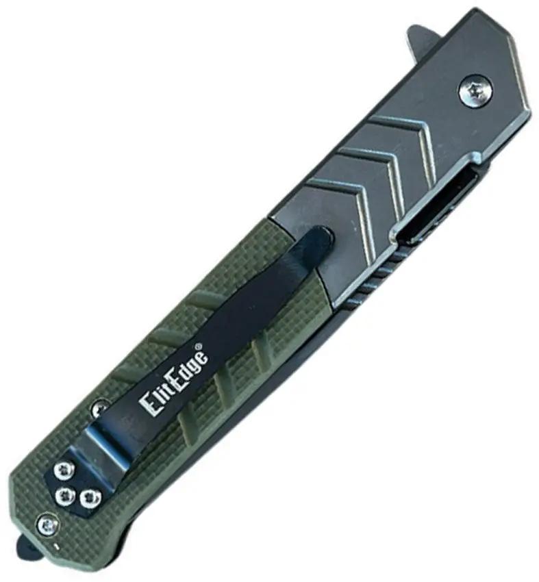 ElitEdge Linerlock AO G10 Green - Assisted Opening with Textured Green G10 Handle by ElitEdge