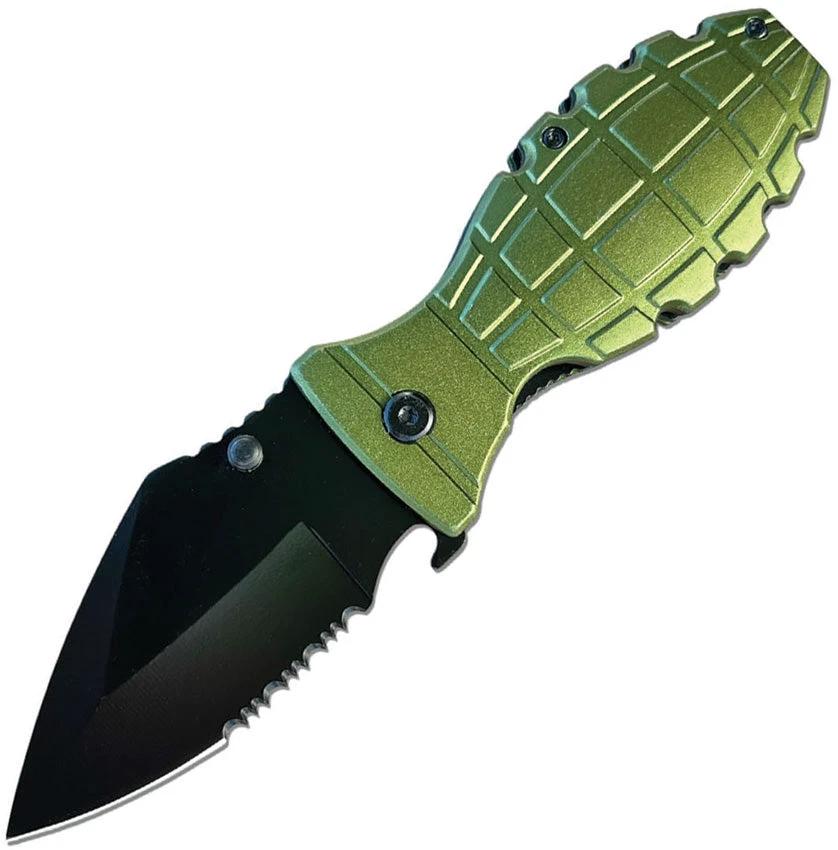 ElitEdge Grenade Linerlock A/O Green 10-A133GN by ElitEdge
