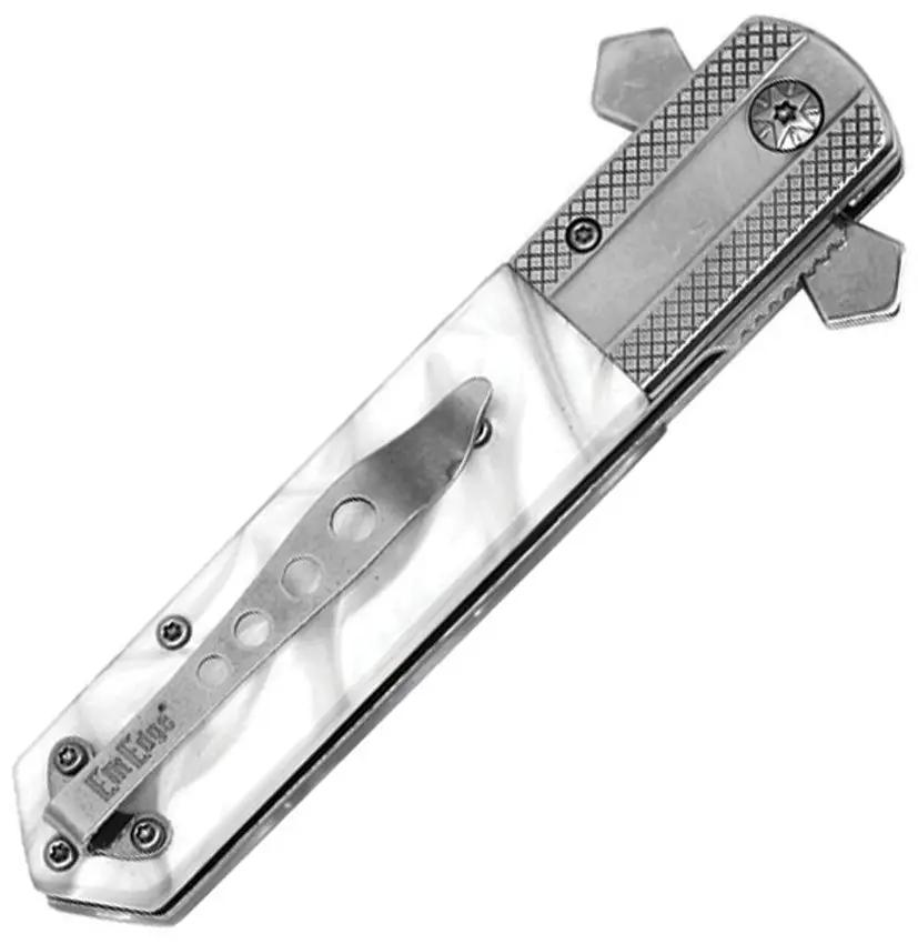 ElitEdge Knight Warrior Linerlock White 10 A137WP - Assisted Opening Folding Knife With White Handle by ElitEdge