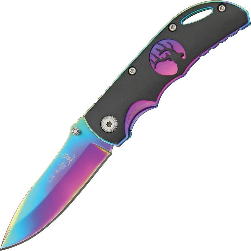 Elk Ridge Rainbow Linerlock ER-134RB by Elk Ridge
