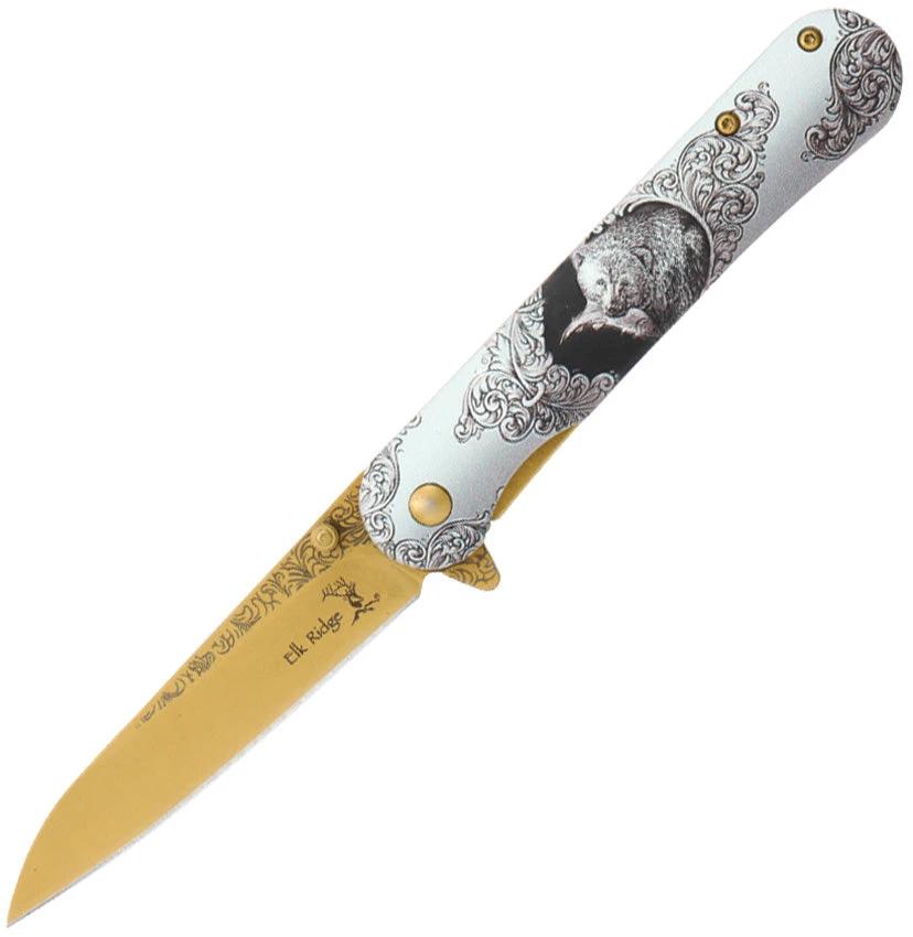 Elk Ridge Wildlife Framelock A/O Bear ER-A2007BR by Elk Ridge