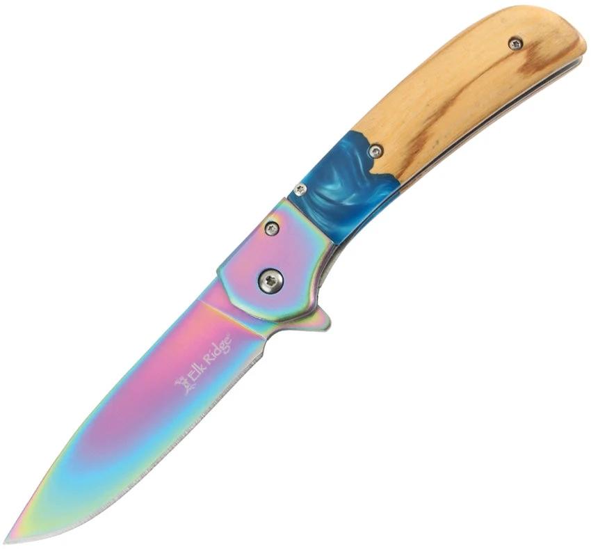 Elk Ridge Linerlock A/O Wood ER-A2022BL by Elk Ridge
