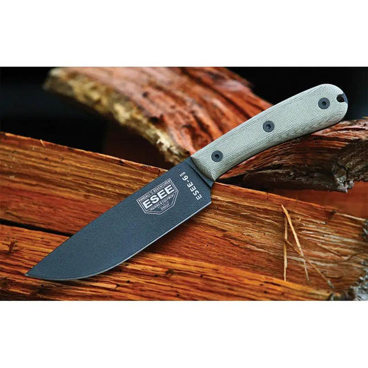 ESEE Model 6 HM Knife With Modified Handle 1095HC Drop Point Full Tang Survival Knife For Outdoorsmen by ESEE