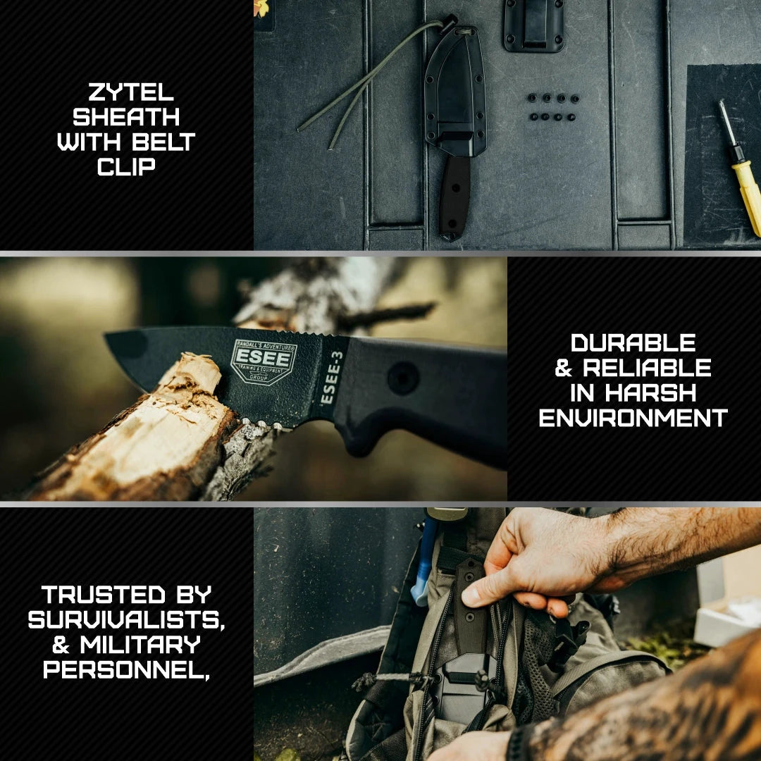 ESEE Model 3 Tactical ESEE-3P-TG-B by ESEE