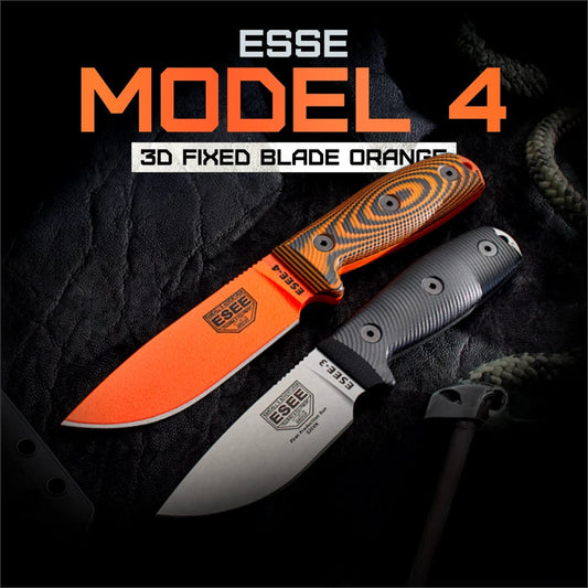 ESEE Model 4 3D Fixed Blade Orange 4POR-006 by ESEE