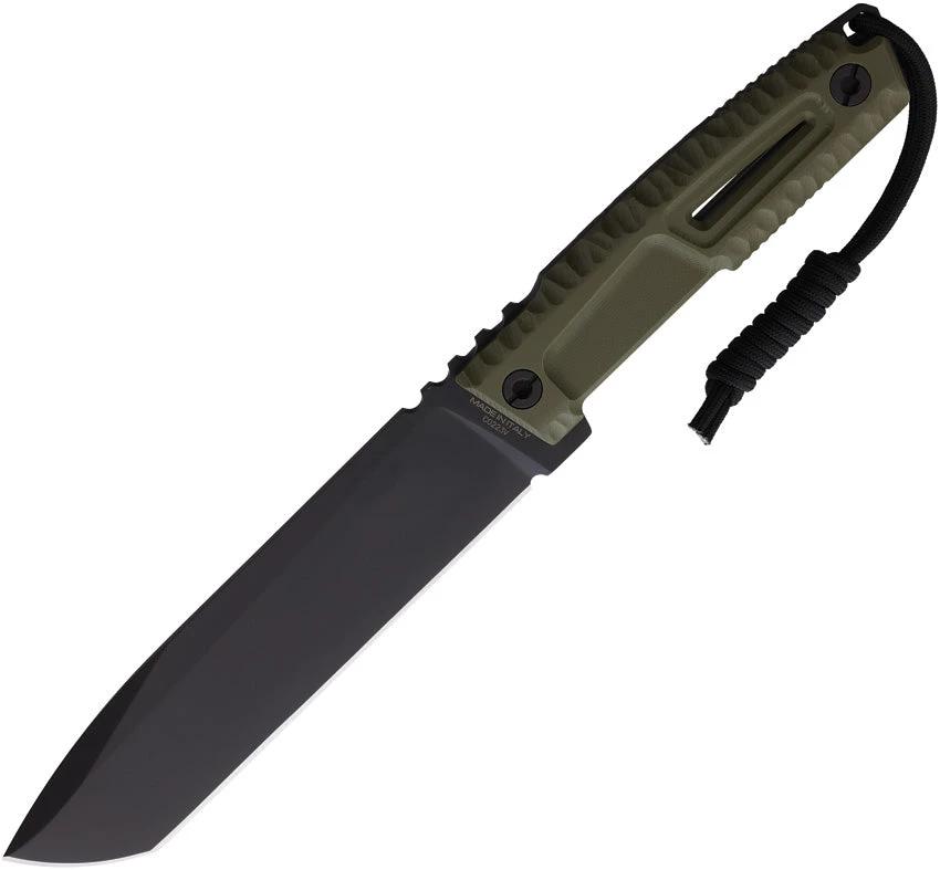 Extrema Ratio Tuscan Fixed Blade Knife Green G10 N690 Tanto Full Tang 6.5 Inch For Outdoorsmen With MOLLE Sheath by Extrema Ratio