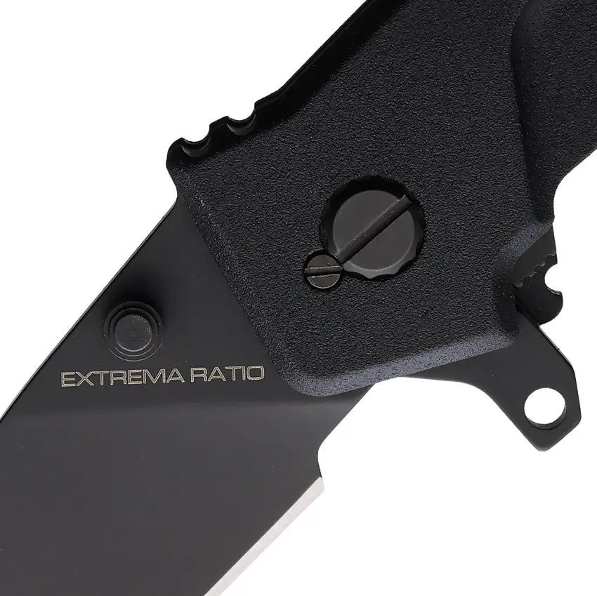 Extrema Ratio MF0 T Linerlock Knife For EDC Enthusiasts Black Bohler N690 Tanto Glass Breaker Extended Tang by Extrema Ratio