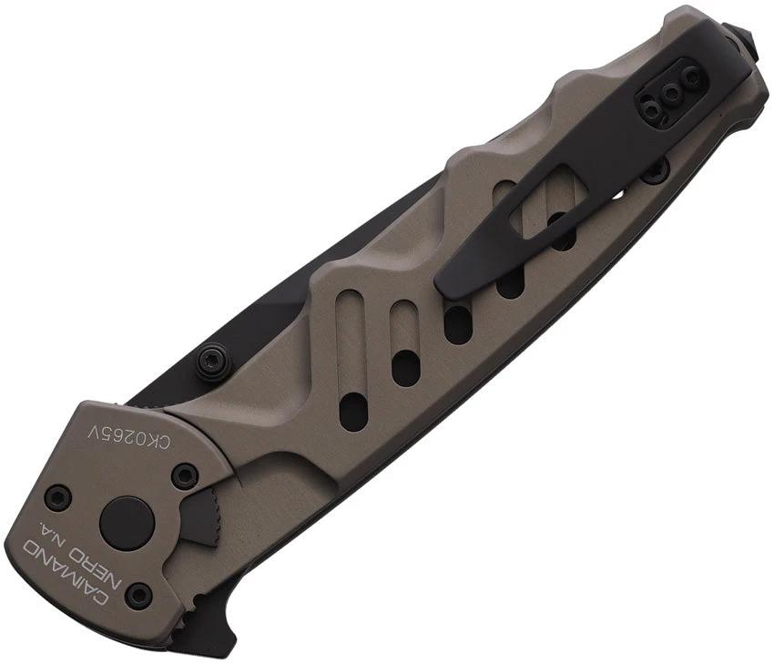 Extrema Ratio Caimano Nero Linerlock Folding Knife N690 Blade Aluminum Handle Glass Breaker for Tactical Pros by Extrema Ratio