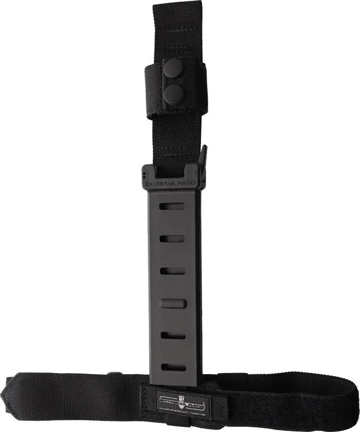 Extrema Ratio DMP Fixed Blade Knife Black 6 Inch N690 Steel Forprene Handle Extended Tang Lanyard MOLLE Sheath Tactical by Extrema Ratio