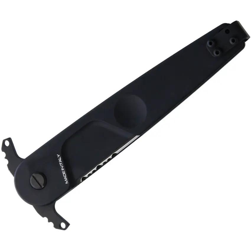 Extrema Ratio BD2 Contractor Knife Black Dagger Blade Partial Serration Tang Pocket Clip for Tactical Enthusiasts by Extrema Ratio