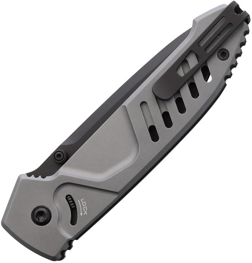 Extrema Ratio MF1 EVO D Linerlock Knife With Hidden Lock Bohler N690 Drop Point Tactical Gray Aluminum Handle For Pros by Extrema Ratio