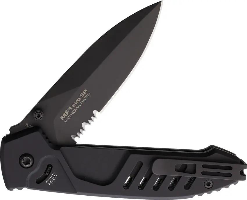 Extrema Ratio MF1 Evo SP Linerlock Knife Black DLC M390 Partial Serrated Blade For Elite Tactical EDC Pros by Extrema Ratio