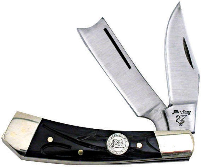 Frost Cutlery Little Razor Blk Wormgroove 14-062BWG by Frost Cutlery