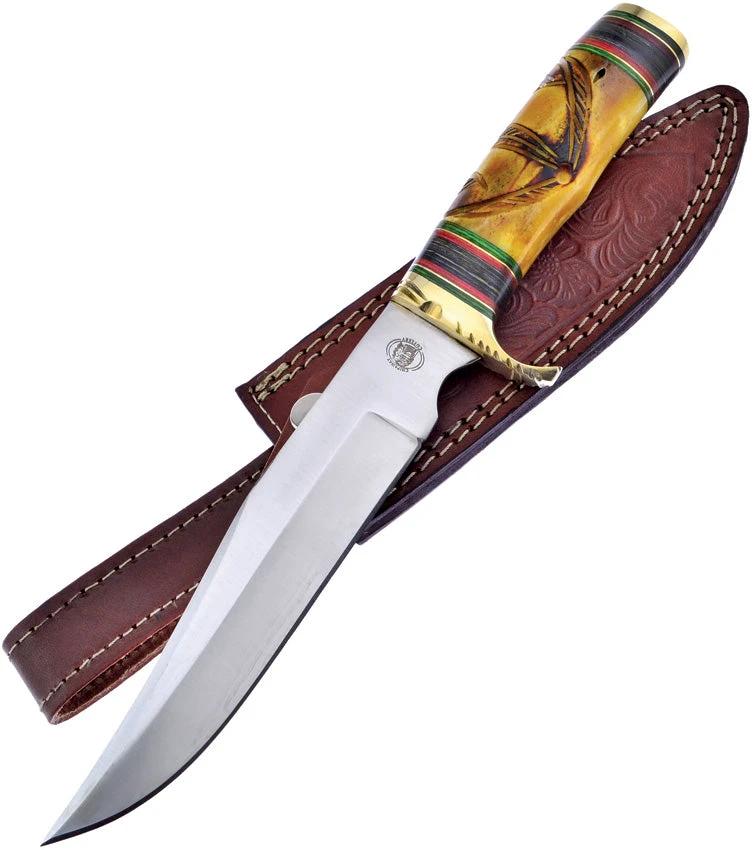 Frost Cutlery Bowie Yellow Bone w/Sheath CW-609YB by Frost Cutlery