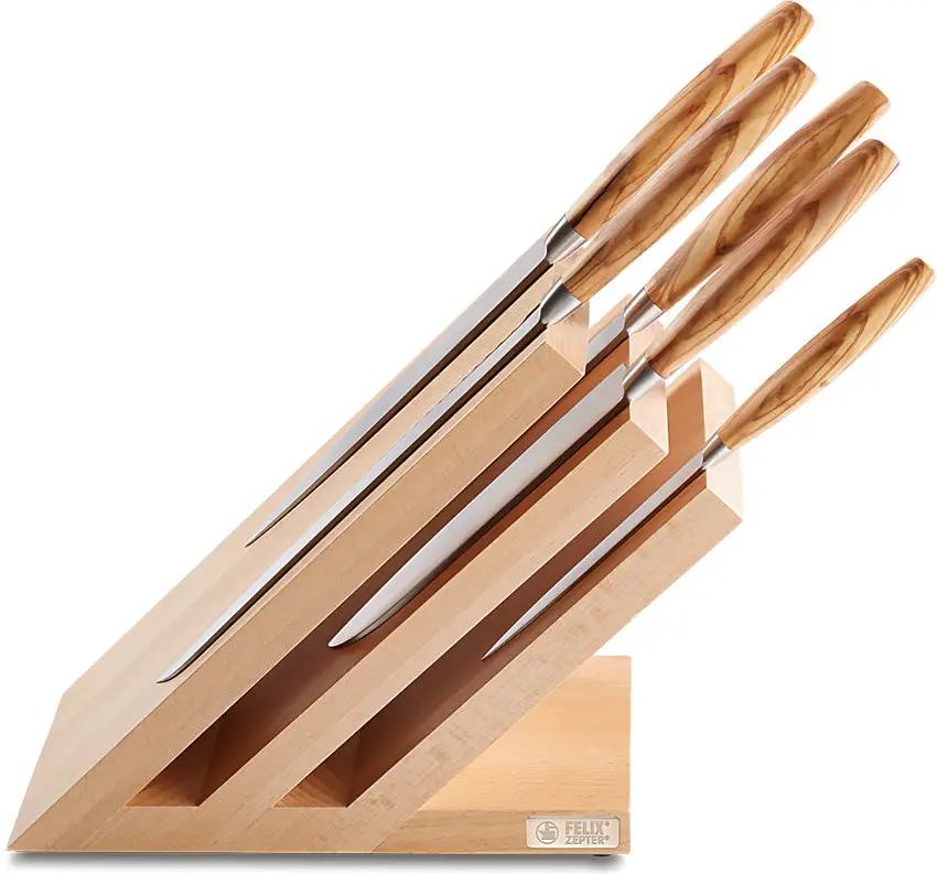 FELIX 6pc Knife Set with Block 979506 by FELIX