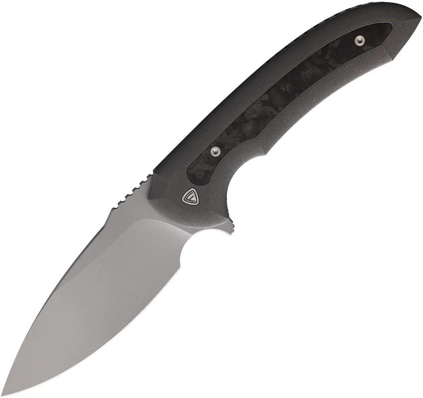Ferrum Forge Knife Works Allurus Framelock CF ALLURUS MARBLE CF INLAY by Ferrum Forge Knife Works