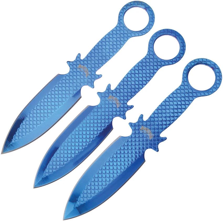 Frost Cutlery Three Piece Thrower Set Blue FC-106BL by Frost Cutlery