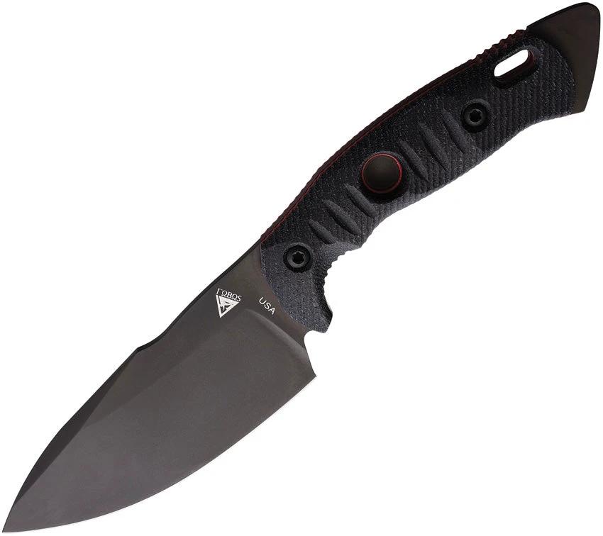 Fobos Knives Alaris Fixed Blade Black/Red ALARIS-3V-MBL/RED-PVD by Fobos Knives