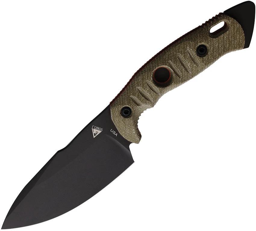 Fobos Knives Alaris Fixed Blade Grn/Org ALARIS-3V-MOD/ORG-PVD by Fobos Knives