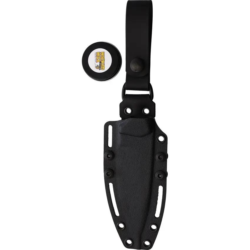 Fobos Knives Cacula Fixed Blade - Gray PVD CPM S35VN Blade With Natural Canvas Micarta Handle And Kydex Sheath by Fobos Knives