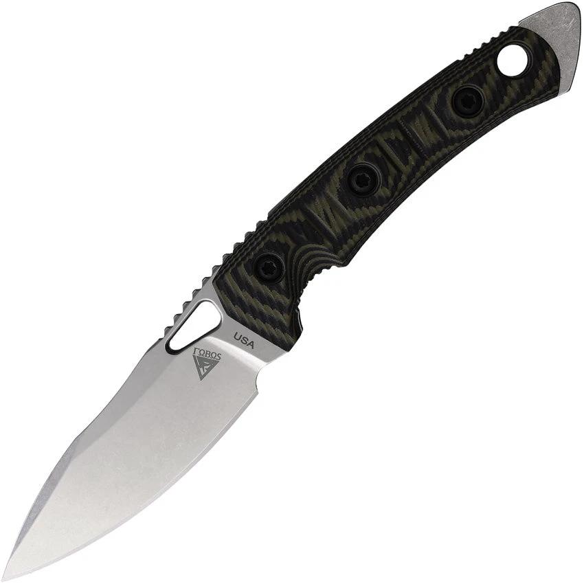 Fobos Knives Cacula Fixed Blade Blk/Grn CACULA BLACK OD GREEN G10 by Fobos Knives