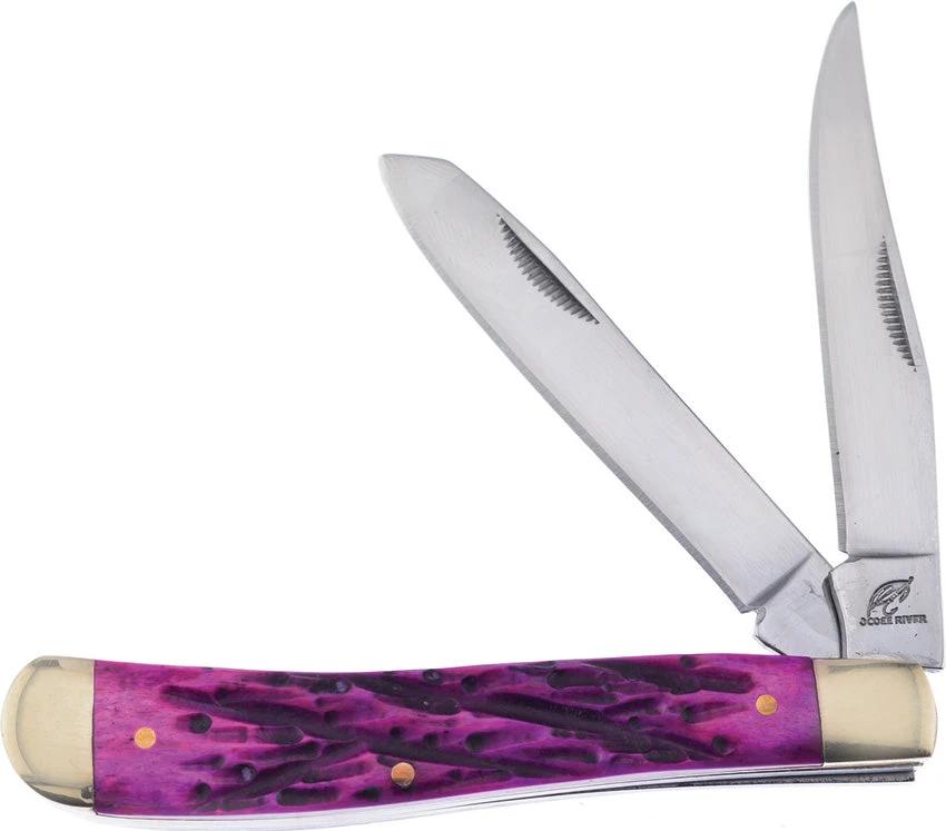 Frost Cutlery Mini Trapper Purple Bone OC-508PJB by Frost Cutlery