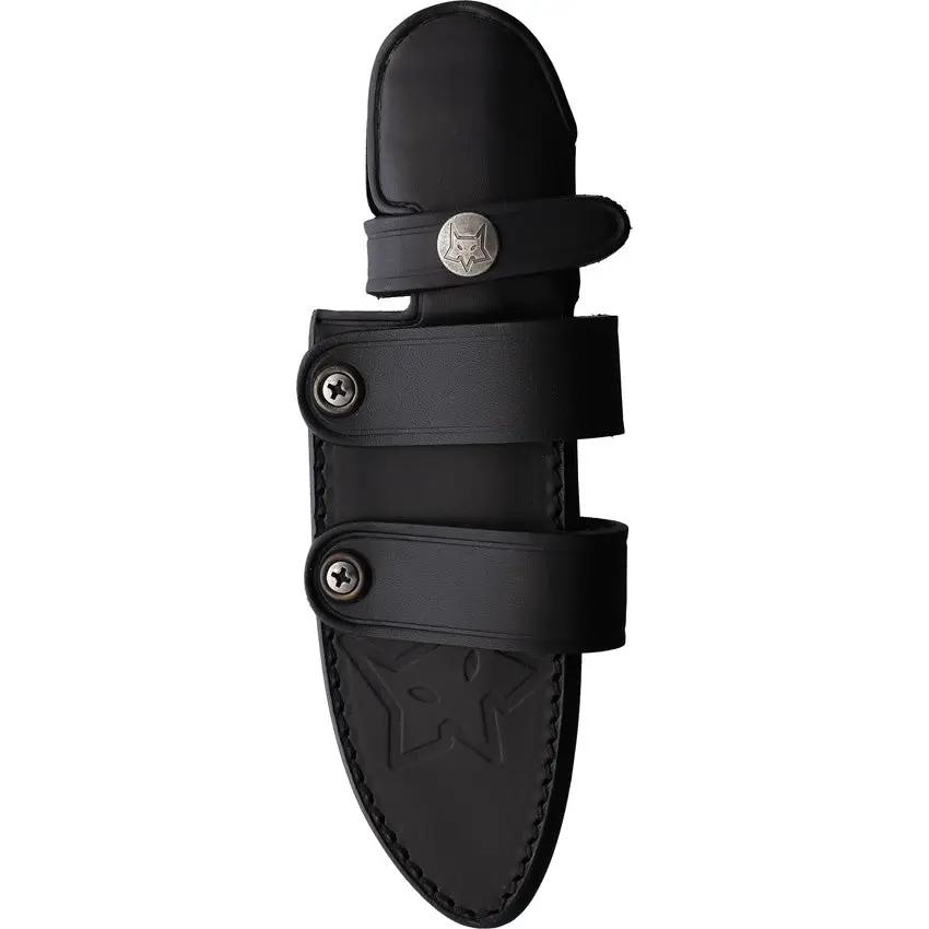 Fox Tokala Fixed Blade Micarta FX-105MB - Full Tang Stonewash Niolox Blade With Purple Canvas Micarta Handle by Fox