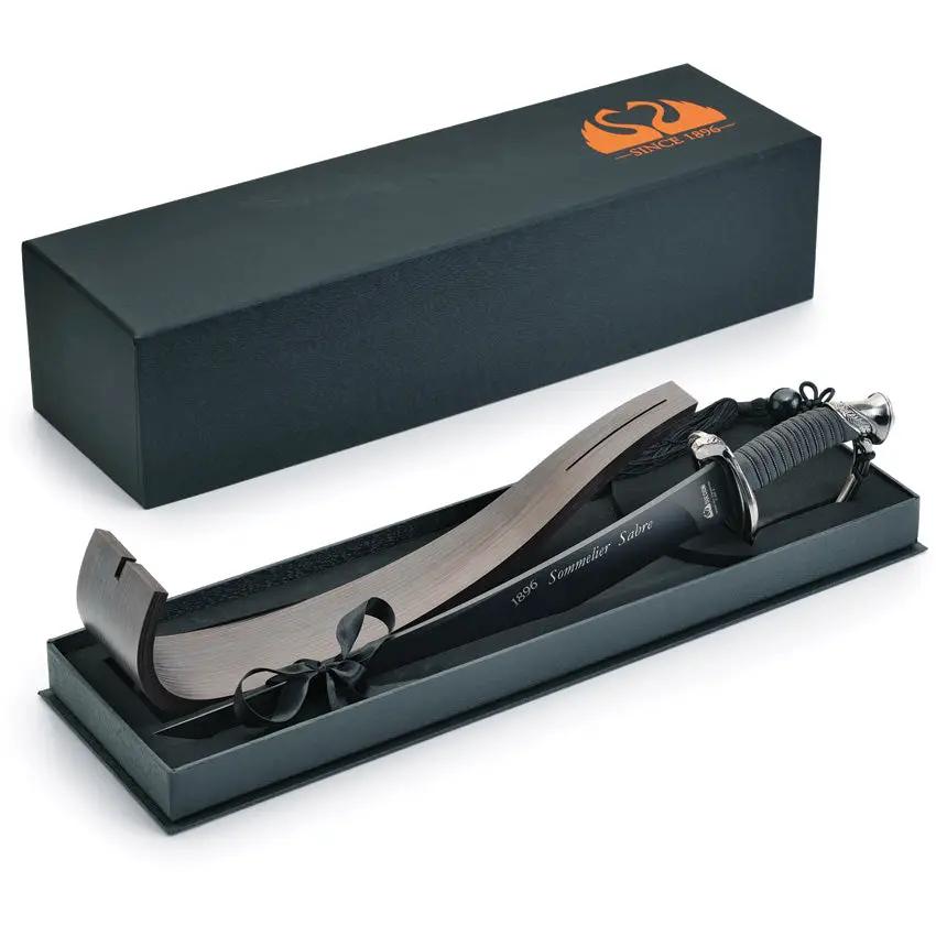 Fox Professional Sommelier 2C2007 - Satin Blade With Black And Silver Wire Wrapped Handle And Wooden Presentation Box by Fox