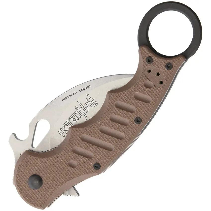 Fox Karambit Dark Earth G-10 Stone 479 E-SW - Stonewashed N690Co Blade With Finger Ring by Fox