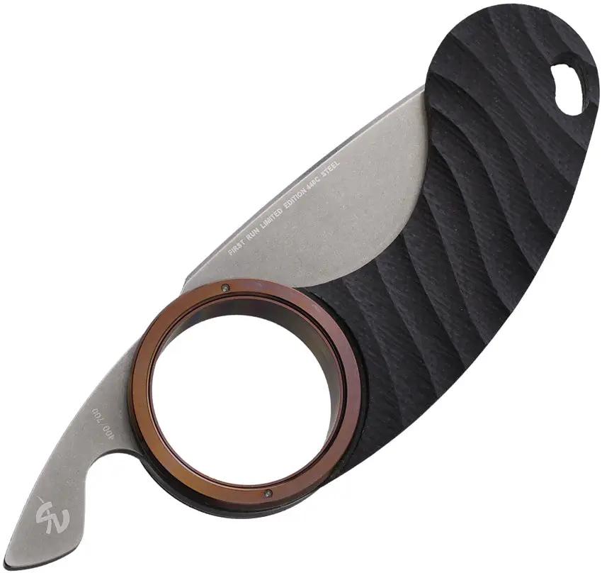 Fred Perrin La Griffe Folder Tanto Brown - First Run Limited Edition 4 Inch Closed 440C Tanto Blade by Fred Perrin