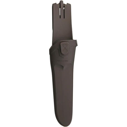 Mora Pro C Fixed Blade Knife For Outdoor Enthusiasts With Red Rubberized Handle Carbon Steel Blade Belt Sheath by Mora