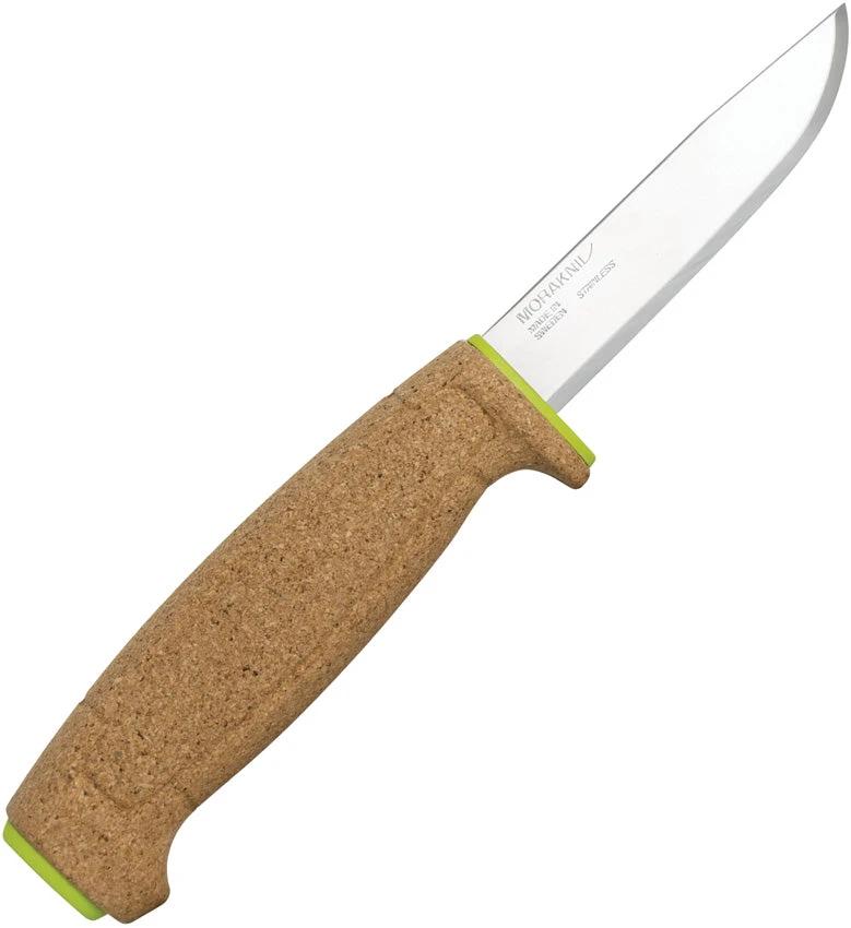 Mora Durable Floating Knife Hi Vis Green Cork Grip Satin Blade Scandi Grind Outdoor Enthusiasts by Mora