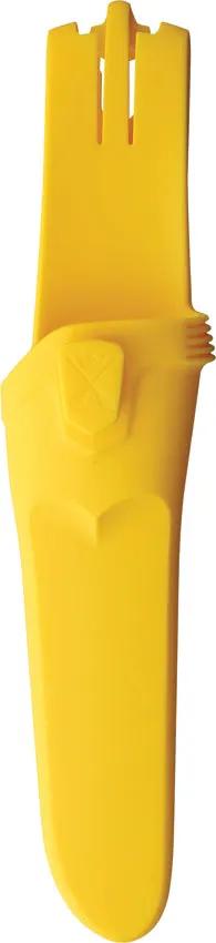Mora Basic 546 Dala Knife - Red Yellow Handle 3.5 Inch Satin Blade 8 Inch Overall by Mora