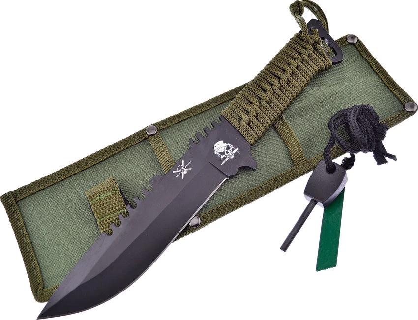 Frost Cutlery Fixed Blade OD Green TX-3801B by Frost Cutlery