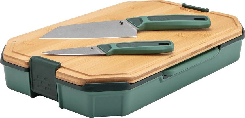 Gerber CompIEAT Cutting Board Set For Home Cooks With Bamboo And Polypropylene Boards Plus Paring And Chef Knives by Gerber