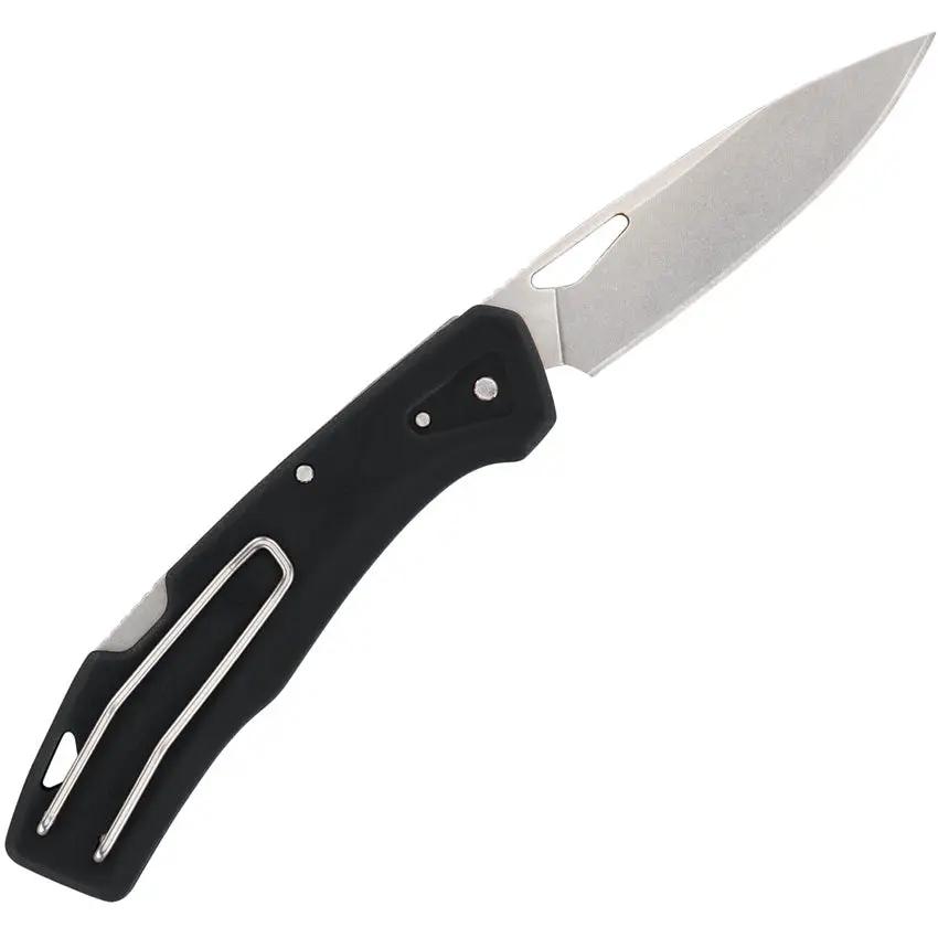 Gerber LST Lockback Knife Black 2.75in Blade 3.75in Closed EDC for Outdoor Adventurers by Gerber