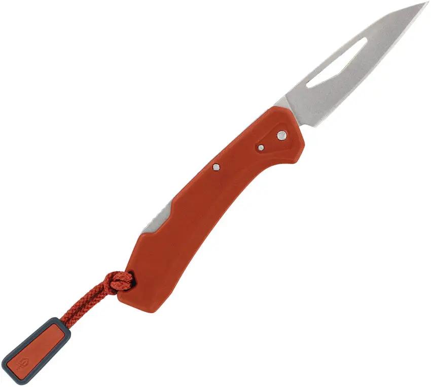 Gerber LST Mini Lockback Knife Orange GFN Handle 440A Wharncliffe Blade Compact EDC by Gerber