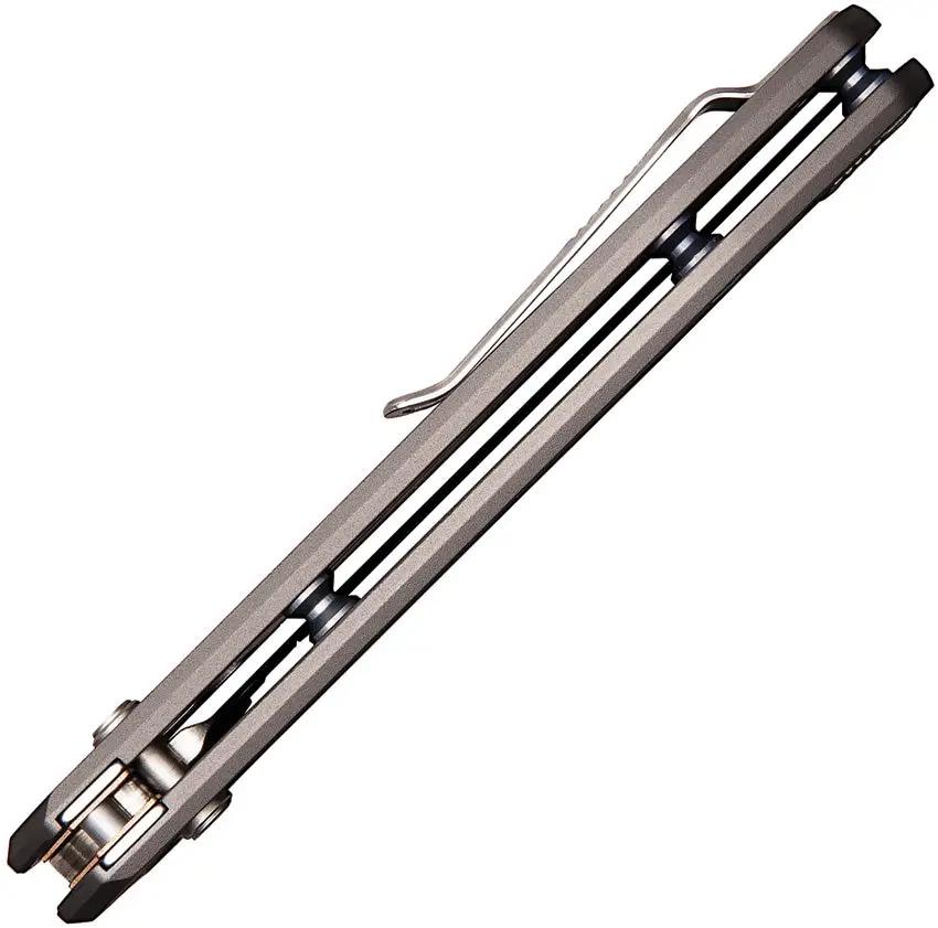 Gerber Savvy Pivot Lock Knife Gray Aluminum CPM 20CV Wharncliffe Blade For EDC Professionals by Gerber