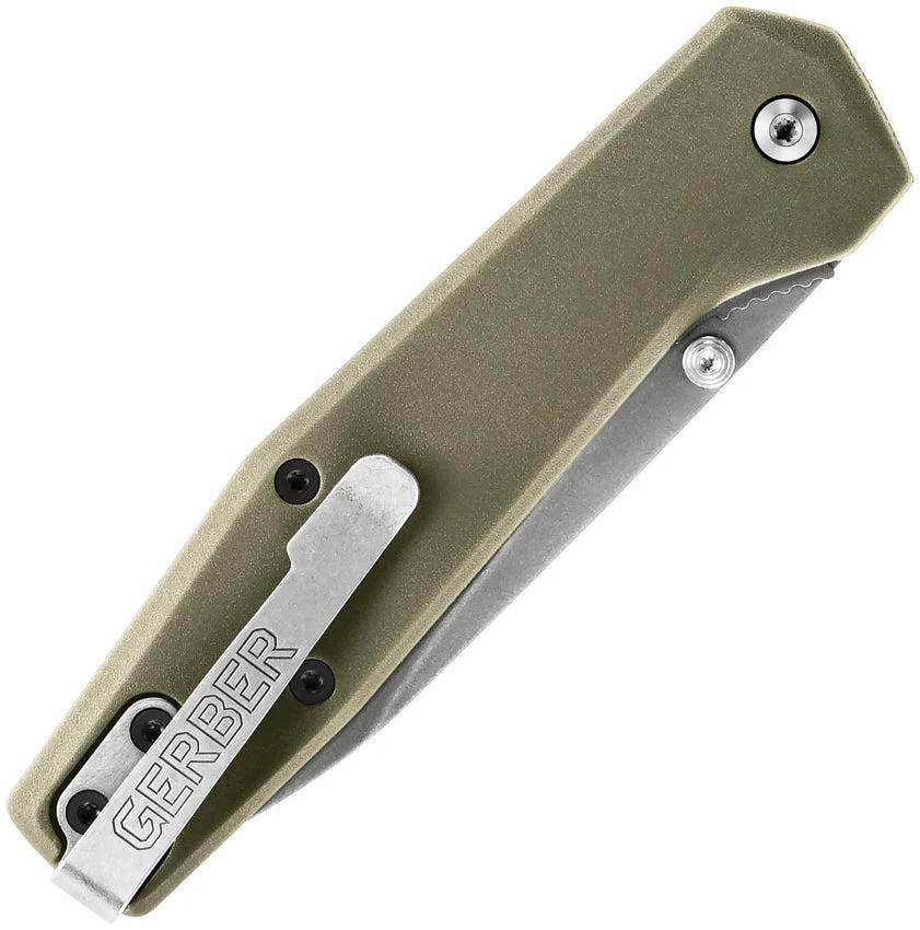 Gerber Fuse LinerLock Knife With Stonewash Stainless Blade 3.75 Inch Glass Filled Nylon Handle EDC Ready by Gerber