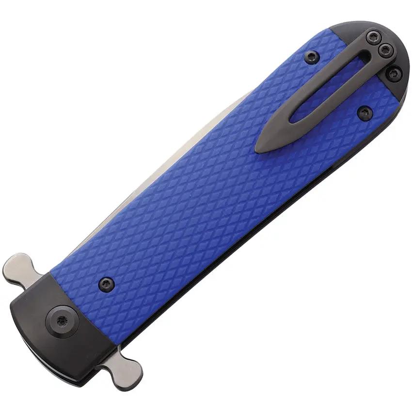 Ganzo Knives Samson Linerlock Blue - Durable Satin D2 Blade With Extended Tang And Textured G10 Handle by Ganzo Knives