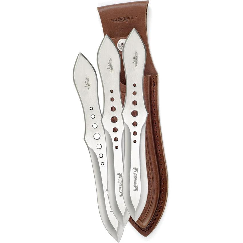 Hibben Competition Thrower Set GH2033 For Throwing Fans With 6.5 Inch Satin Blade Includes 18x18 Target And Belt Sheath by Hibben