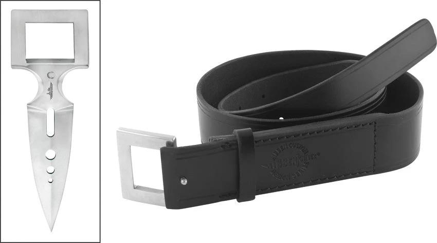 Hibben Belt Buckle Push Dagger GH5010 Satin Finish Stainless Blade One Piece Construction Belt Sold Separately by Hibben