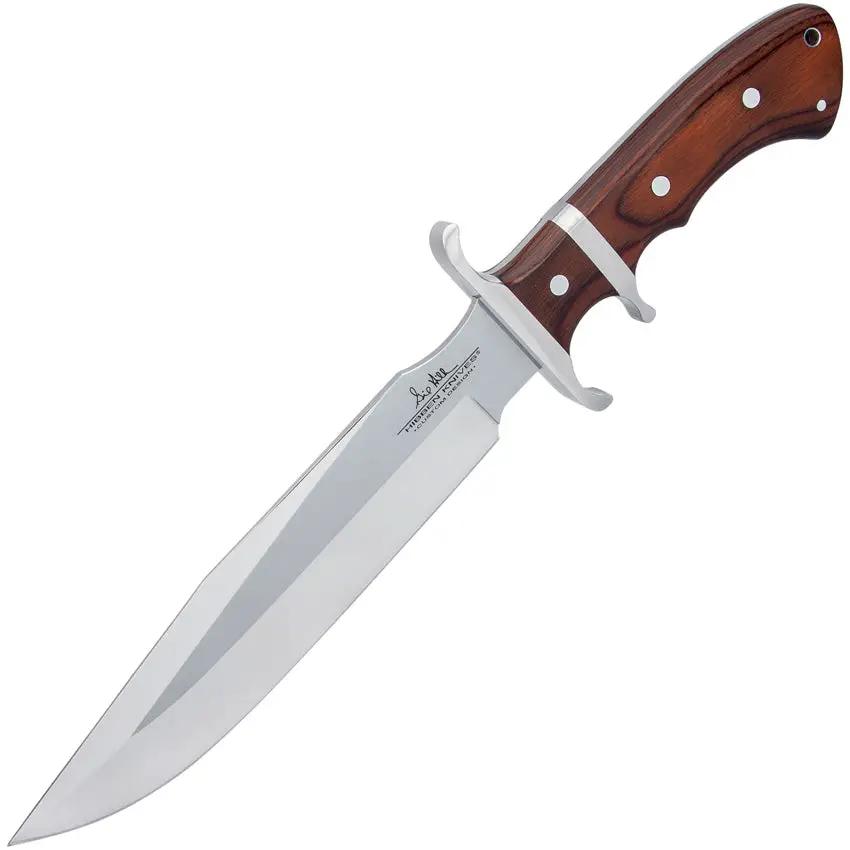 Hibben Sub Hilt Fighter Knife GH5111 For Tactical Outdoorsmen With 14.13In 5Cr15MoV Blade Bloodwood Handle Stainless Guard Leather Sheath by Hibben