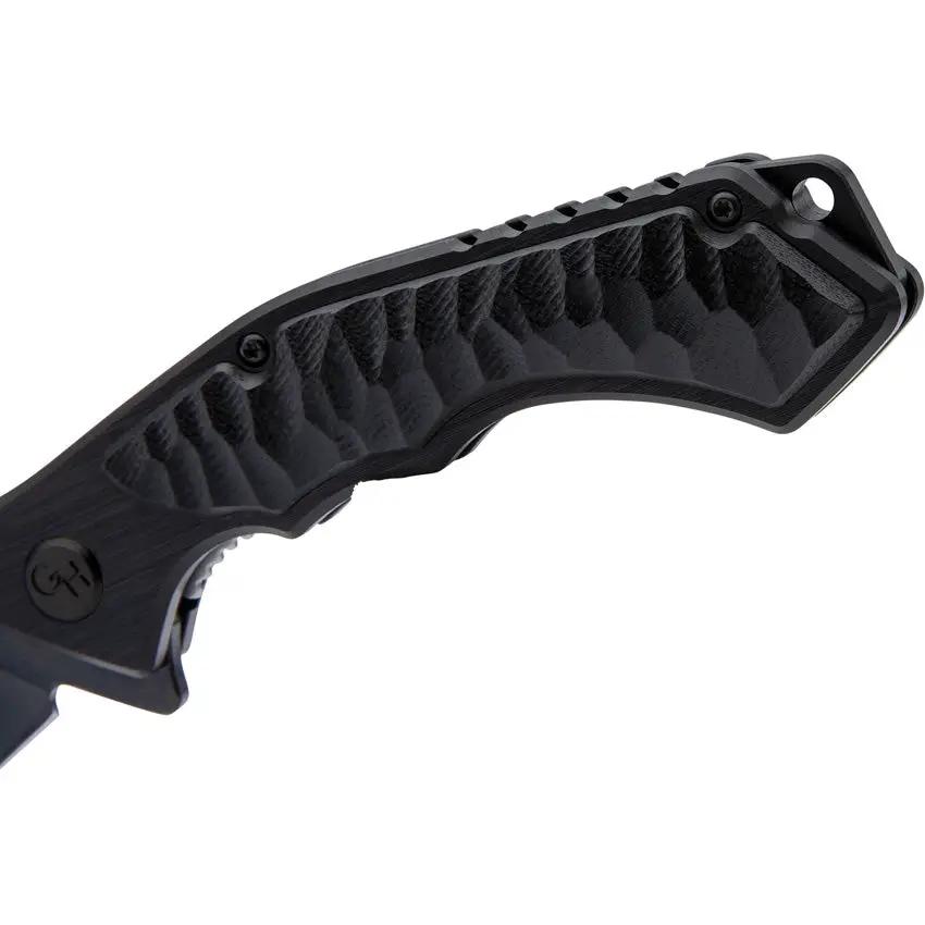 Hibben Whirlwind Linerlock EDC Premium Folder With 7Cr17MoV Blade Ball Bearing Pivot Black G10 Onlay by Hibben